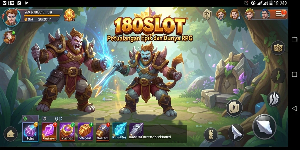 Tampilan dinamis dari gameplay RPG 180SLOT yang mendebarkan.