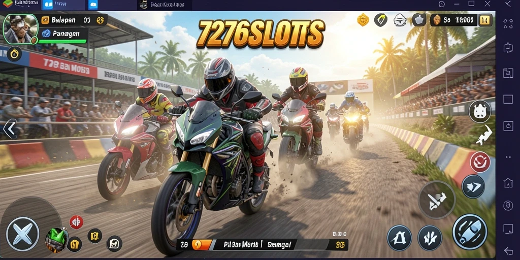 Gameplay balapan motor yang seru dan menantang di 7276SLOTS.