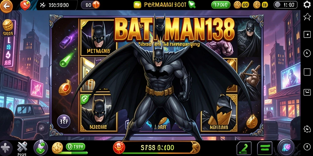 Skrinsut gameplay slot BATMAN138 yang menarik dan penuh aksi.