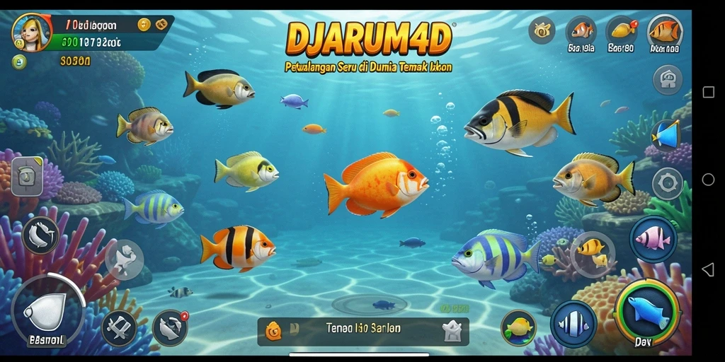 Screenshot dari gameplay seru Tembak Ikan DJARUM4D.