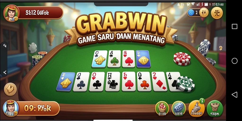 Tangkapan layar dari gameplay <strong>GRABWIN</strong> yang menampilkan keseruan bermain Gaple.