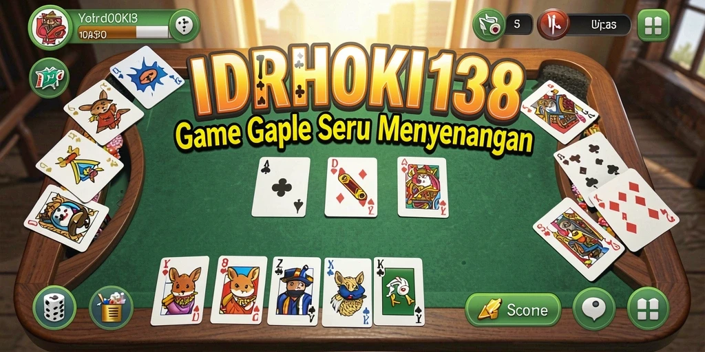 Tampilan gameplay seru dalam permainan Gaple.