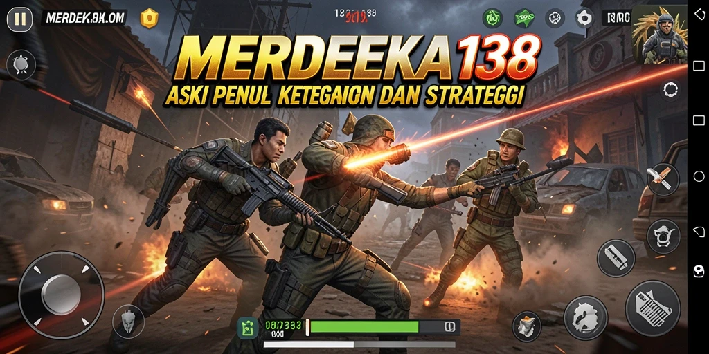 Tangkapan layar gameplay MERDEKA138 menampilkan aksi mendebarkan di arena.