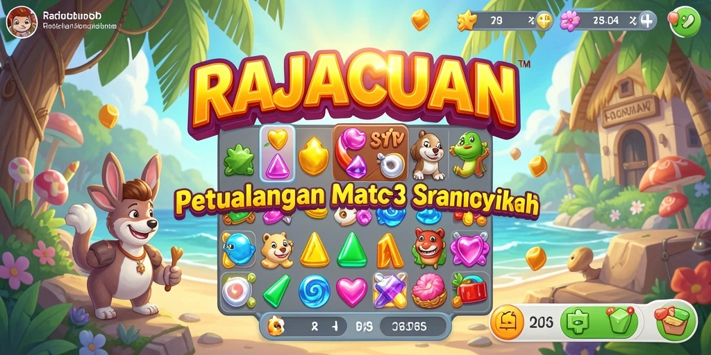 Tampilan gameplay seru di RAJACUAN dengan tantangan yang menawan.