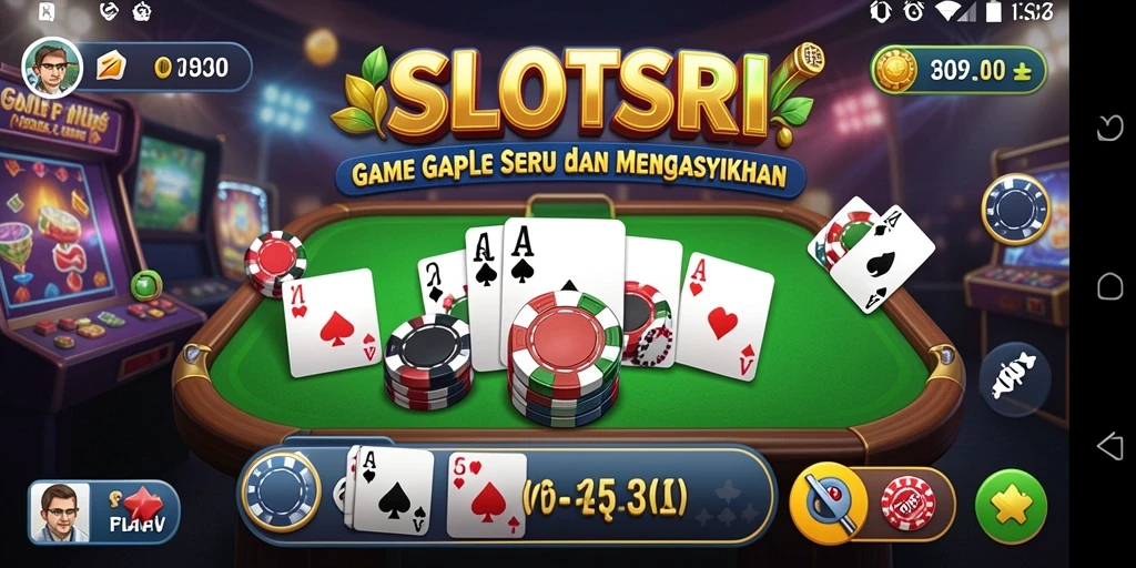 Tampilan menarik dari gameplay Gaple di SLOTSRI.