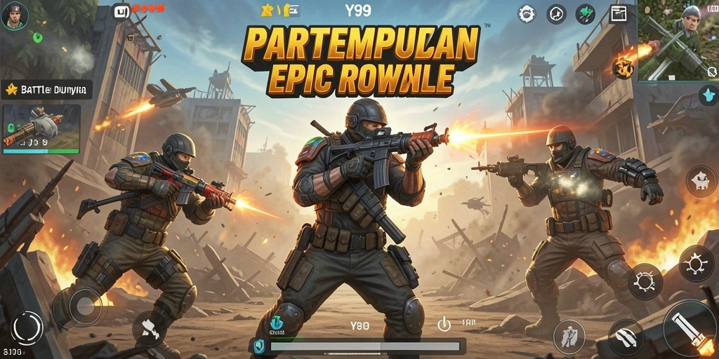 Tangkap momen seru dari gameplay Battle Royale di Y89.