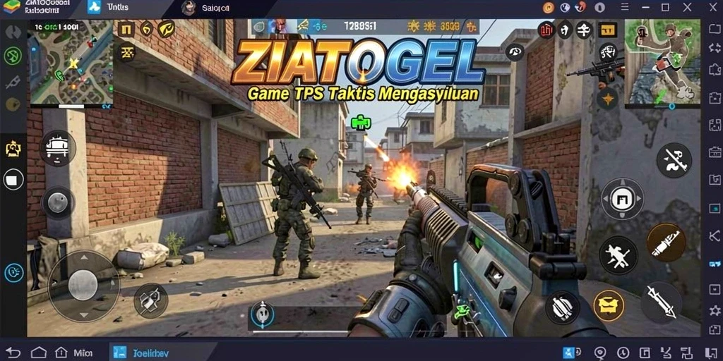 Tangkapan layar ZIATOGEL menunjukkan aksi intens di gameplay TPS.